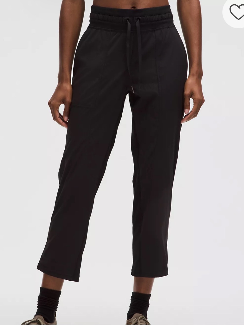 Lululemon Dance Studio MR Crop - Black Activewear Cropped Pants